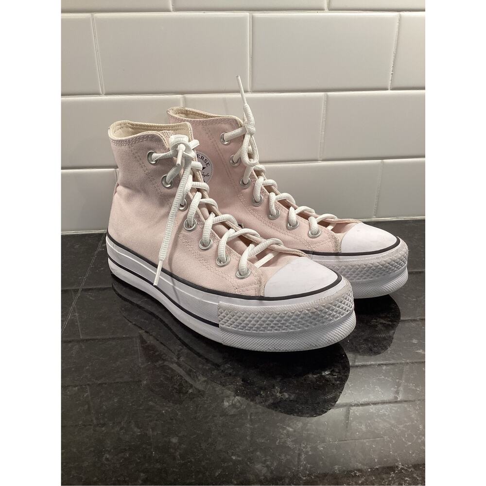 Converse Light Pink Platform All Star Hi Shoes size 6 - Picture 2 of 9